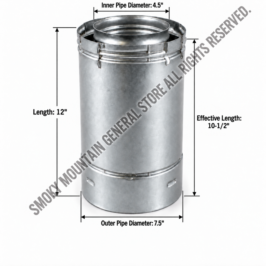 12" Lenght Section of Rigid Pipe