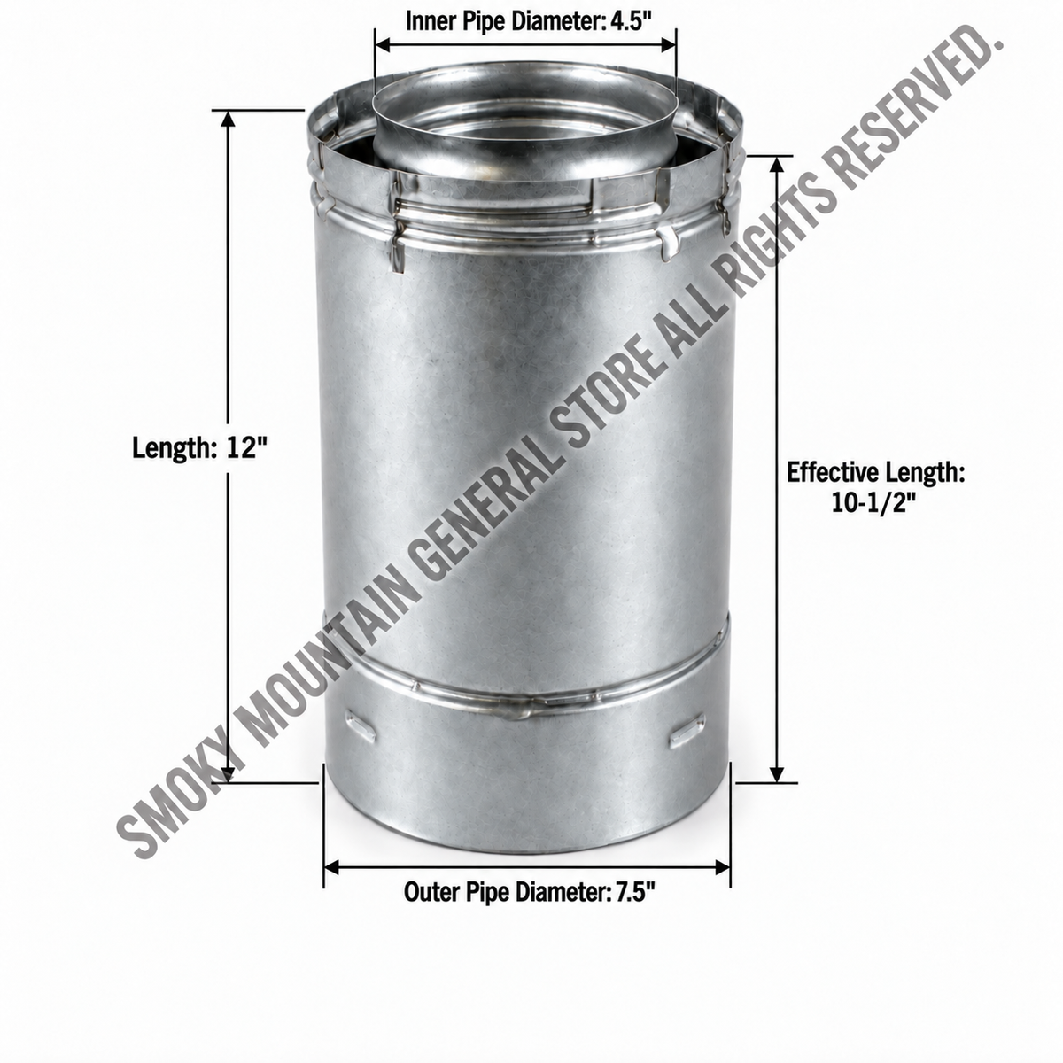 12" Lenght Section of Rigid Pipe