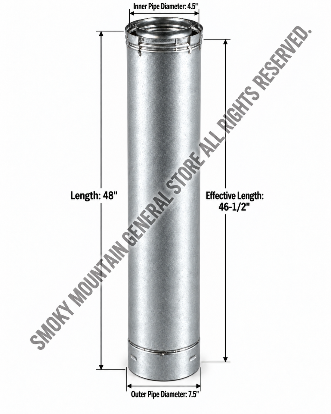 48" Length Section of Rigid Pipe