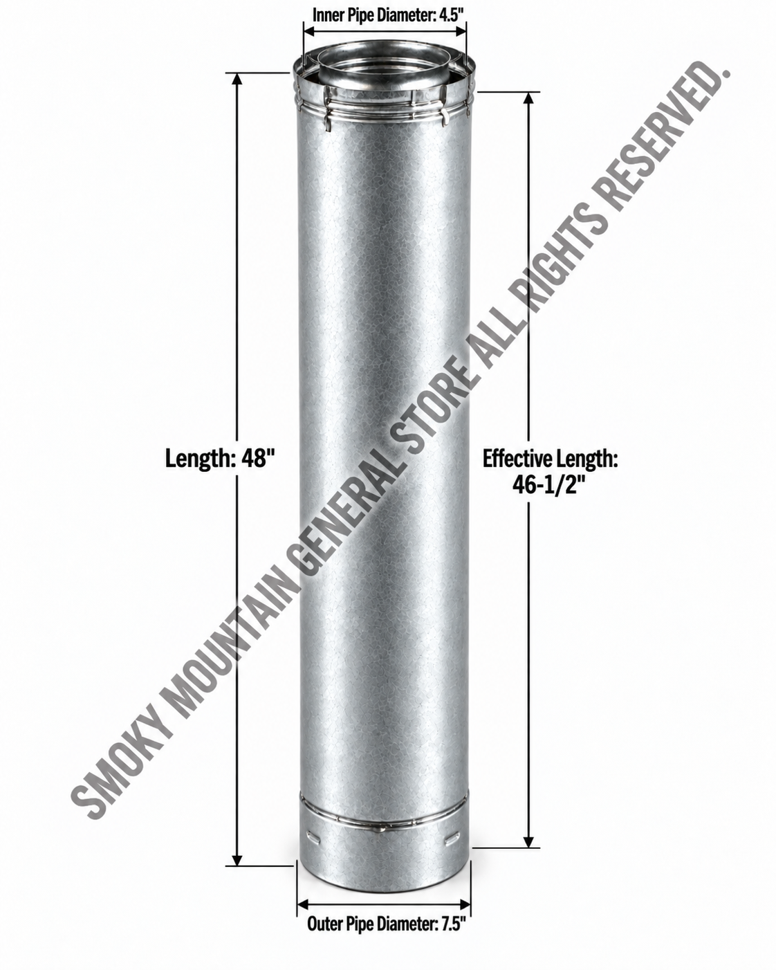 48" Length Section of Rigid Pipe