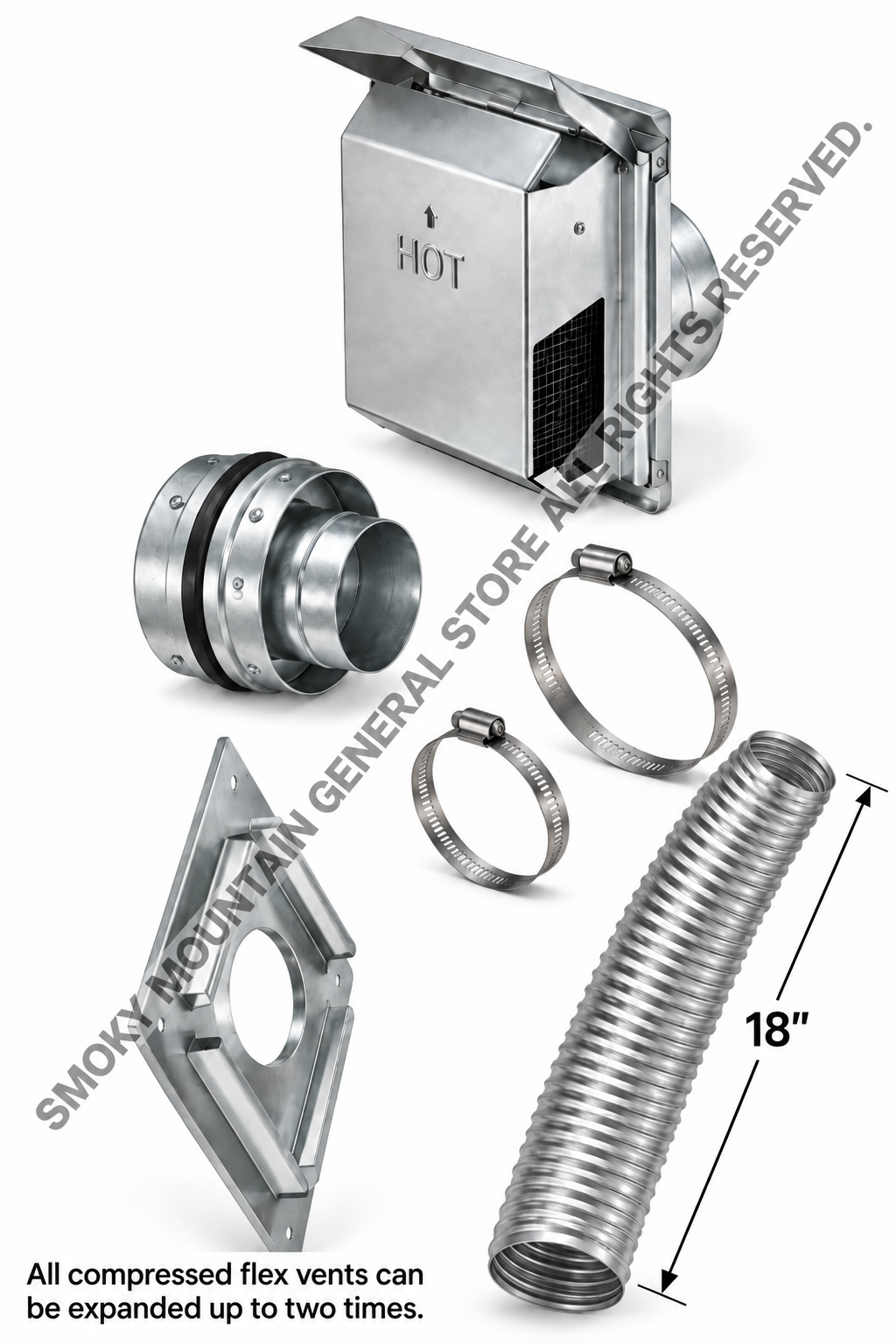 18" Flex Square Horizontal Termination Kit