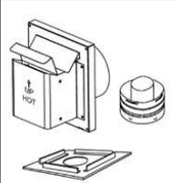 94L08 Direct Vent 4.5/7.5 Secure SMALL Square Horizontal Termination 94L09 SFHTSS