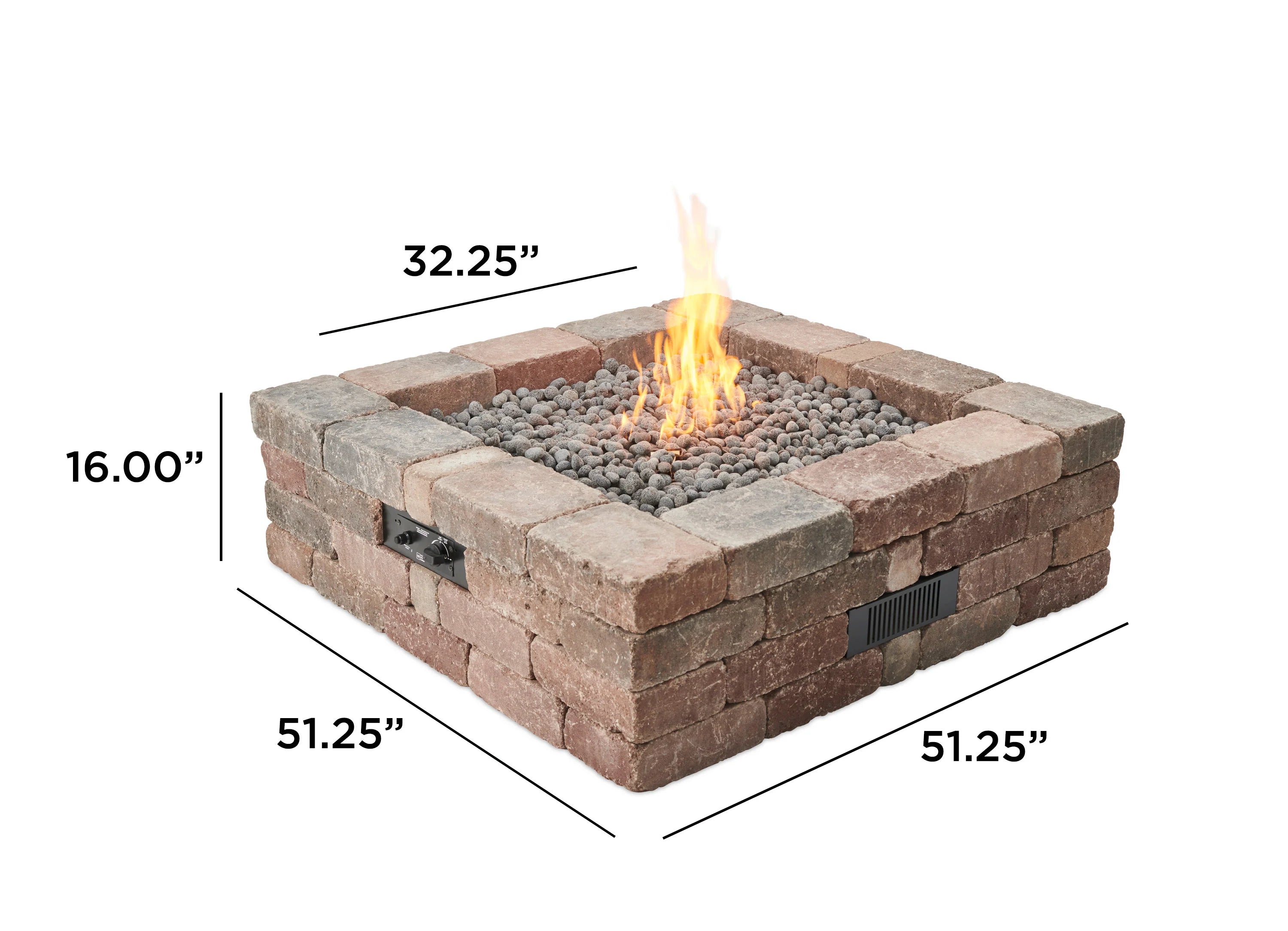 Bronson Square Fire Pit Table