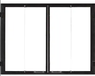 Bi-Fold Glass Doors for Majestic Ashland Wood Burning Fireplaces DFG4036BK DFG4042BK DFG4050BK