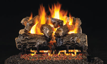 Burnt Rustic Oak Gas Log Set