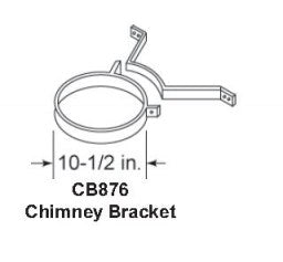 Chimney Bracket Package of 3 Hearth Home Technologies Wood Burning SL300 Series Pipe CB876