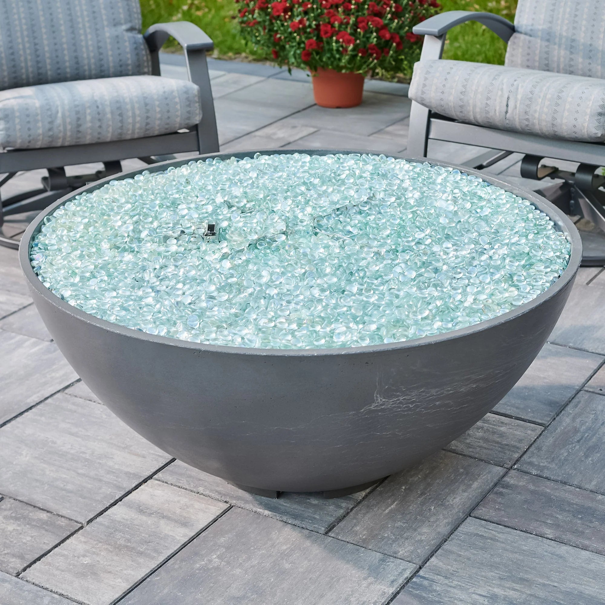 Round Gas Fire Pit Bowl The Cove 42&quot;