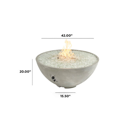 Round Gas Fire Pit Bowl The Cove 42&quot;