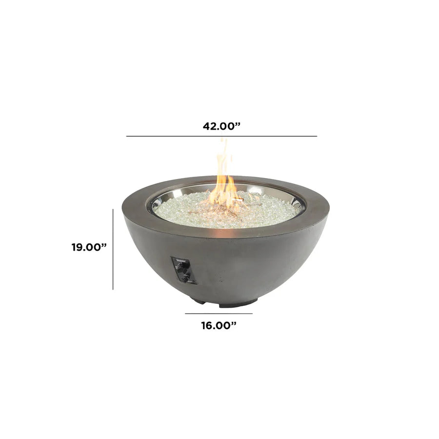 Round Gas Fire Pit Bowl The Cove 42&quot;