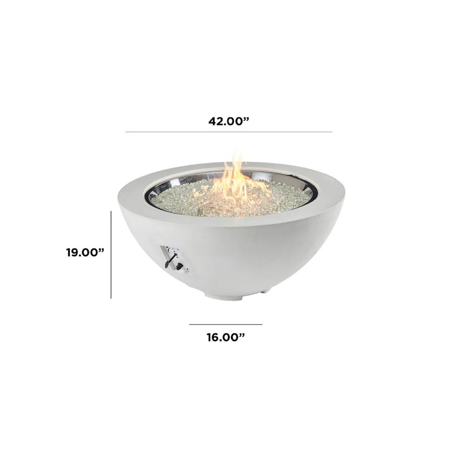 Round Gas Fire Pit Bowl The Cove 42&quot;