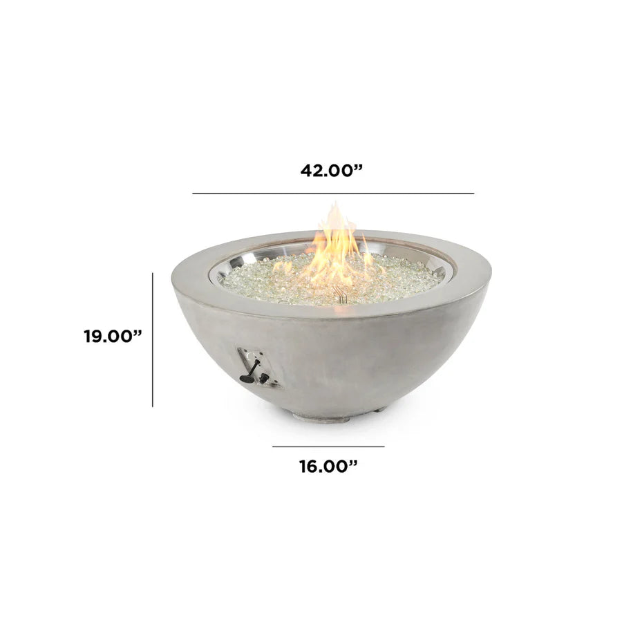 Round Gas Fire Pit Bowl The Cove 42&quot;