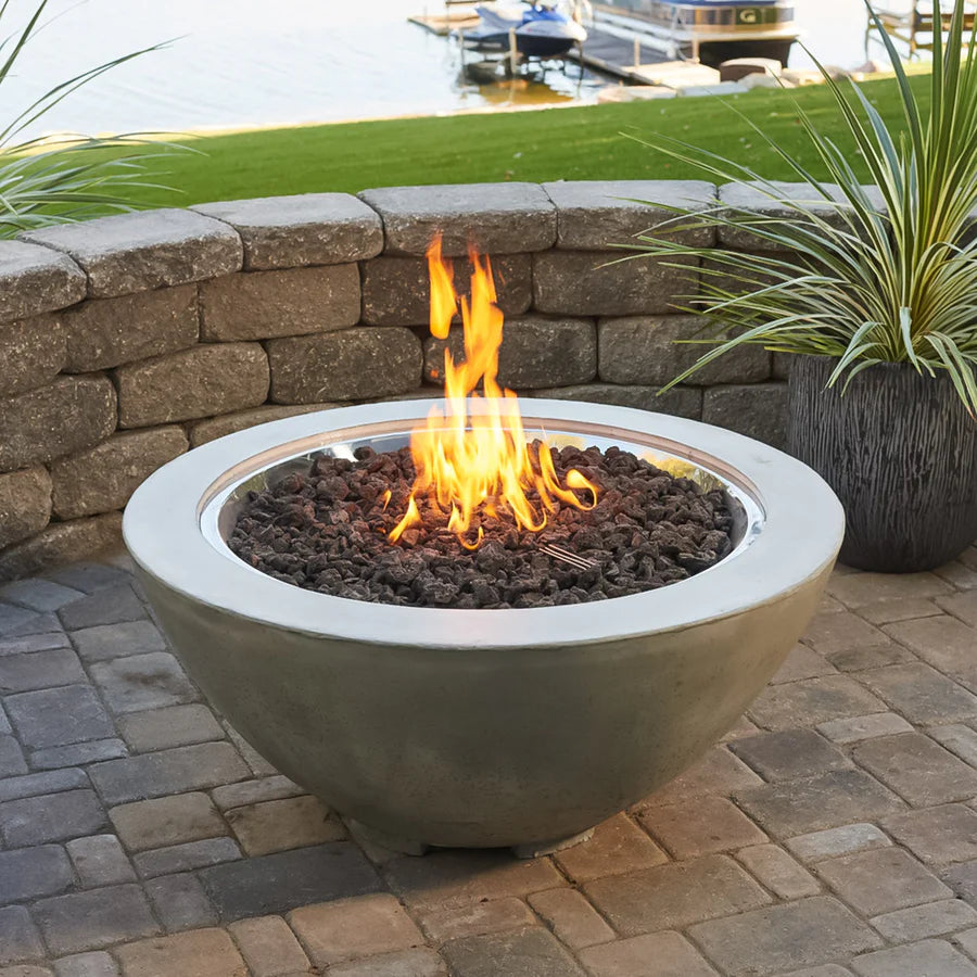 Round Gas Fire Pit Bowl The Cove 42&quot;