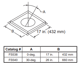 FS540 Ceiling Firestop Spacer 30 Degree Hearth Home Technologies SL1100 Series Wood Burning Pipe