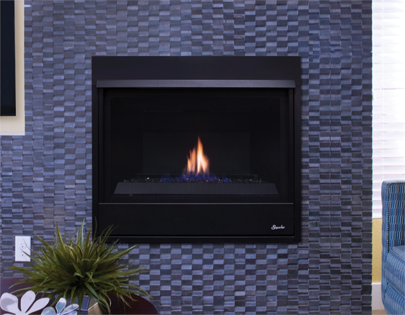 DRC2033 Contemporary Glass Media Direct Vent Fireplace