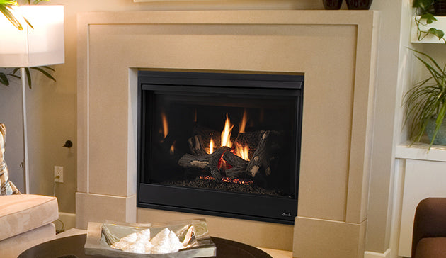 40&quot; Direct Vent Complete Luxurious Fireplace with Gas Logs Interior Lighting Blower Remote by Superior DRT4240 DRT4200