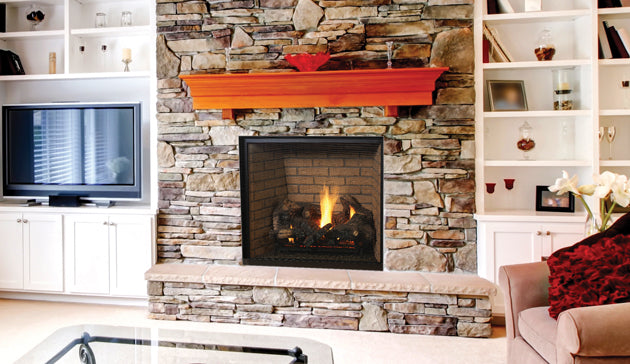 45" Direct Vent Premium Clean Face Tall Opening Complete Fireplace by Superior DRT6300 DRT6345 F2209 F2221