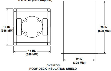 Roof Deck Insulation Shield Hearth Home Technologies Direct Vent Pipe DVP-RDS