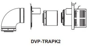 Horizontal Termination Cap with Long Flue and 90 Degree Elbow Hearth Home Technologies Direct Vent Pipe DVP-TRAPK2