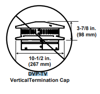 DVP-TV Vertical Direct Vent Termination Cap with Storm Collar Hearth Home Technologies Direct Vent Pipe