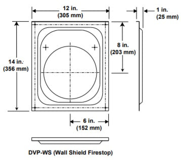 Wall Fire Stop Spacer Hearth Home Technologies Direct Vent Pipe DVP-WS