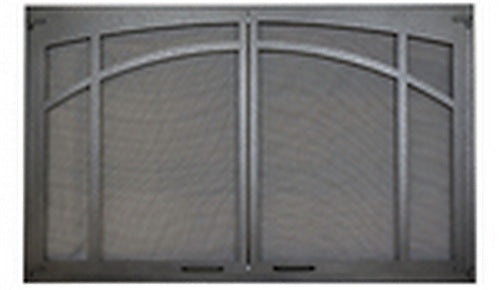 Decorative Twin Pain Door with Mesh Screens for Vent Free Fireplaces H1959 F3361 F3362