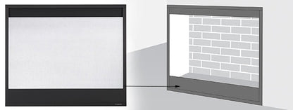 Decorative Mesh Fire Screen Front for Corner Majestic Fireplace COR-36BK COREP-36BK