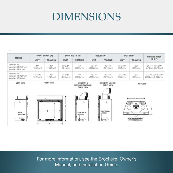 Meridian Customizable Platinum Series Majestic 42&quot; Direct Vent Gas Fireplace