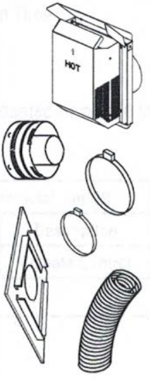 Direct Vent 4.5/7.5 Flex Square Termination Kit with 48&quot; Compressed Flex Pipe 77L91 SFKIT48