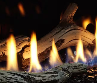 Driftwood log set