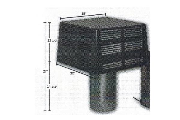 ET-8HT Square Top Termination with Slip Section High Temp Wood Burning 8HT Series Pipe F0892