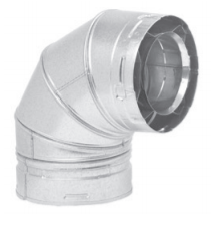 F4365 6DVLE90 90 Degree Elbow Direct Vent 6&quot; x 9&quot; Rigid Pipe Section