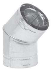 45 Degree Elbow Direct Vent 6" x 9" Rigid Pipe