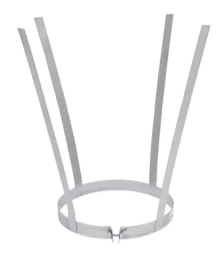 6DVLSS Support Strap Direct Vent 6" x 9" Rigid Pipe Section