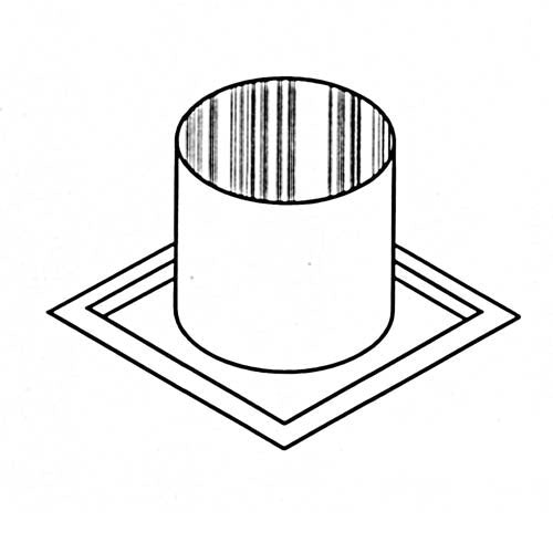 38FST Firestop Thimble For Penetrating a Joist for 8&quot; 8DM Series Wood Burning Pipe F0911