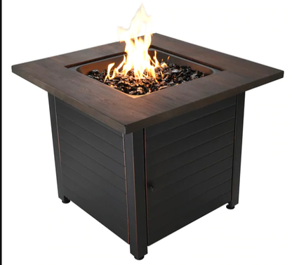 The Spencer 30&quot; Outdoor Propane Gas Firepit Table GAD15297ES