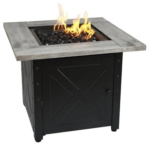 The Mason Propane Gas UV Printed Faux Wood Outdoor Firepit GAD15300ES