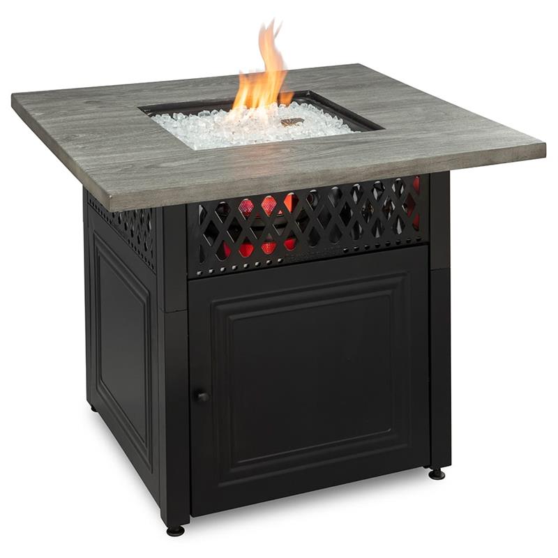 The Dakota Propane Gas Faux Wood Outdoor Dual Heat Technology Firepit Table GAD19101ES