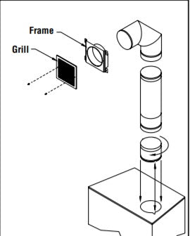 Gravity Venting Kit for EPA Certified Wood Burning Fireplaces H8947 7B30ZK-1