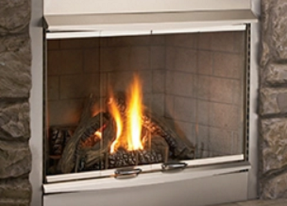 Bi Fold Glass Doors for Outdoor Superior Fireplace 42LBFOD-BS H4646