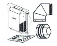 Direct Vent 4.5/7.5 Secure Rigid SMALL Square Horizontal Termination Kit Includes 90° Elbow H8915 SV45TK90SS