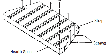 HS48 48&quot; Combustible Floor Protective Hearth Spacer (For Monticello and Plantation and WRT8048 Only) F0971