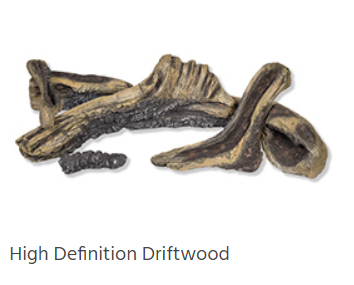 Driftwood Log Set for Direct Vent Superior Fireplaces DRC3000 Series DFTWOOD35SPO DFTWOOD40-45SPO F2878 F2879