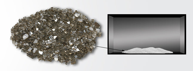 Glass Media for Majestic Direct Vent Fireplaces Sapphire Bronze Diamond Onyx