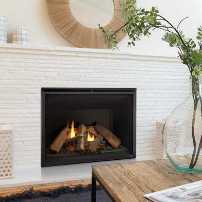 Meridian Traditional Gas Log Series Majestic 36&quot; Direct Vent Gas Fireplace with Intellifire Touch Ignition System