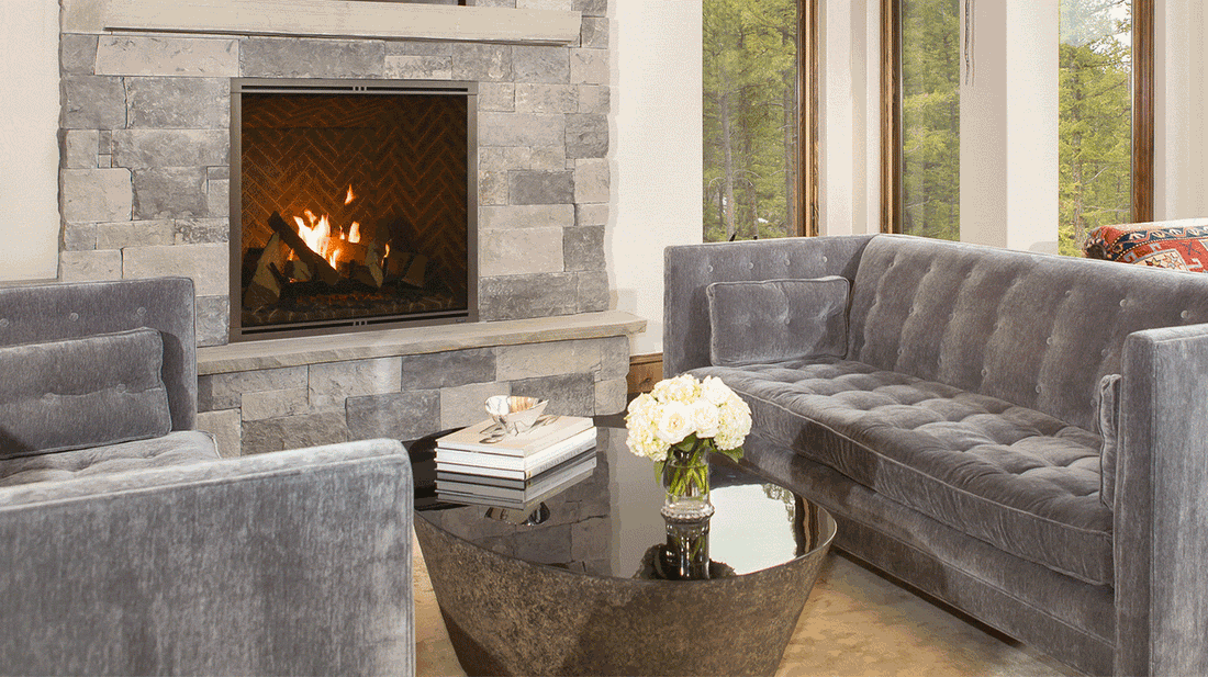 Marquis II Traditional Gas Log Set with Herringbone Interior Panels