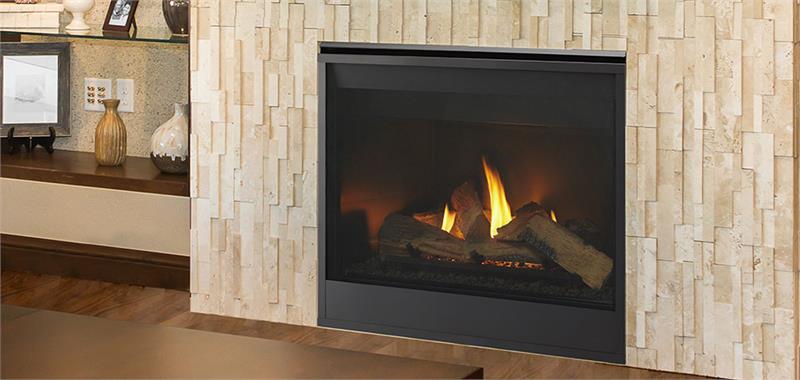 Meridian Traditional Gas Log Series Majestic 42&quot; Direct Vent Gas Fireplace with Intellifire Touch Ignition System