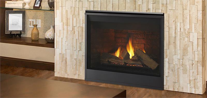 Meridian Traditional Gas Log Series Majestic 42&quot; Direct Vent Gas Fireplace with Intellifire Touch Ignition System