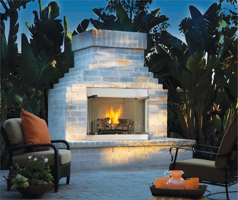 Outdoor Stainless Steel Vent-Free Fireplace Systems 42&quot; VRE3042 by Superior