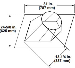 RF12 Roof Flashing 7/12 to 12/12 Roof Pitch Hearth Home Technologies Direct Vent Pipe 5/8