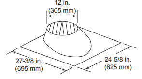 RF370 Roof Flashing 0 - 6/12 Pitch Hearth Home Technologies Wood Burning SL300 Series Pipe